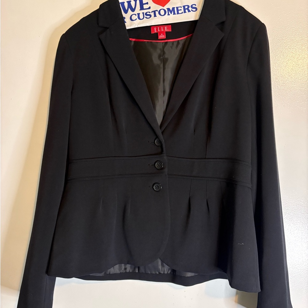 Elle Women's Elegant Black Suit Jacket